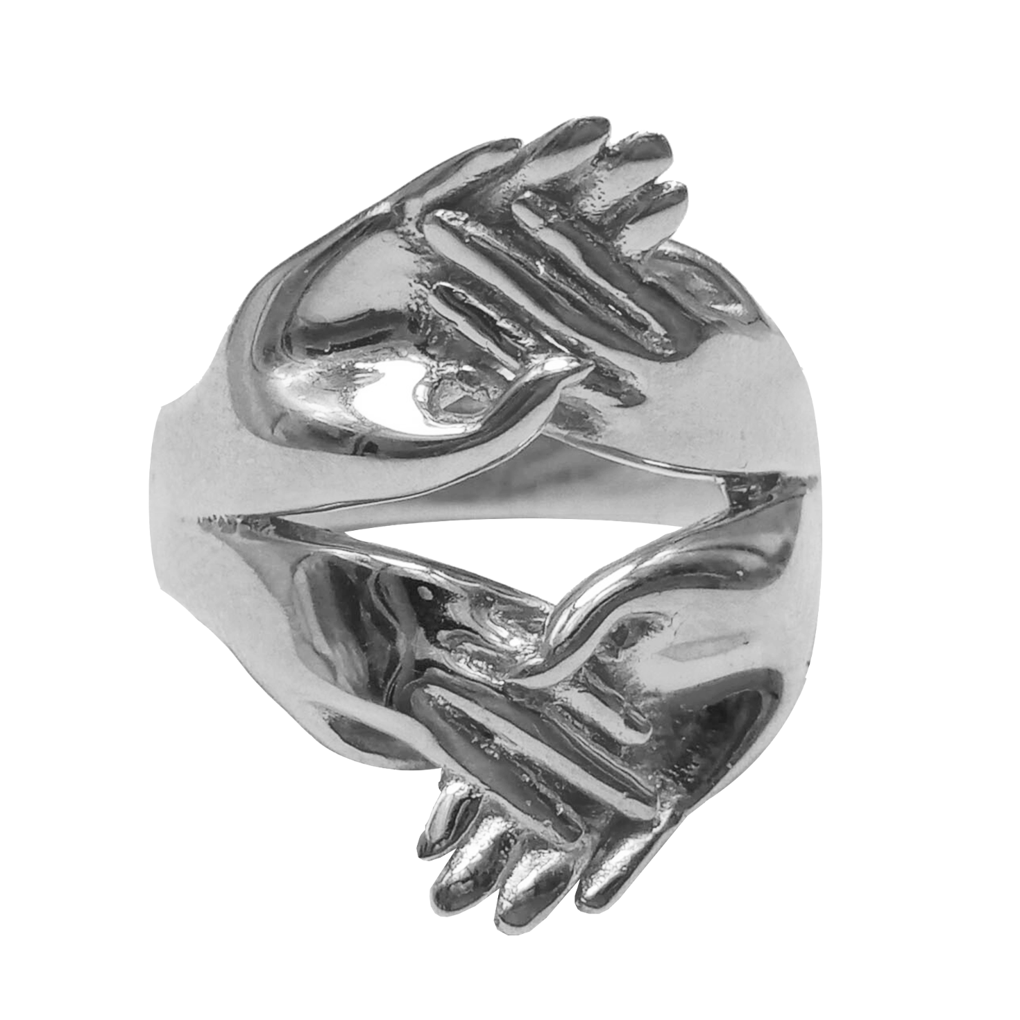 Buy Handshake Ring Sterling Silver Holding Hands Ring Thankyou Ring Online  in India - Etsy